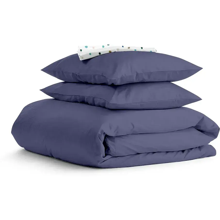 Комплект постільної білизни Cosas сімейний NIGHTFALL CS6 2 x 160 x 220 см (Ranfors87_DarkBlue_ColorBlots_160x2)