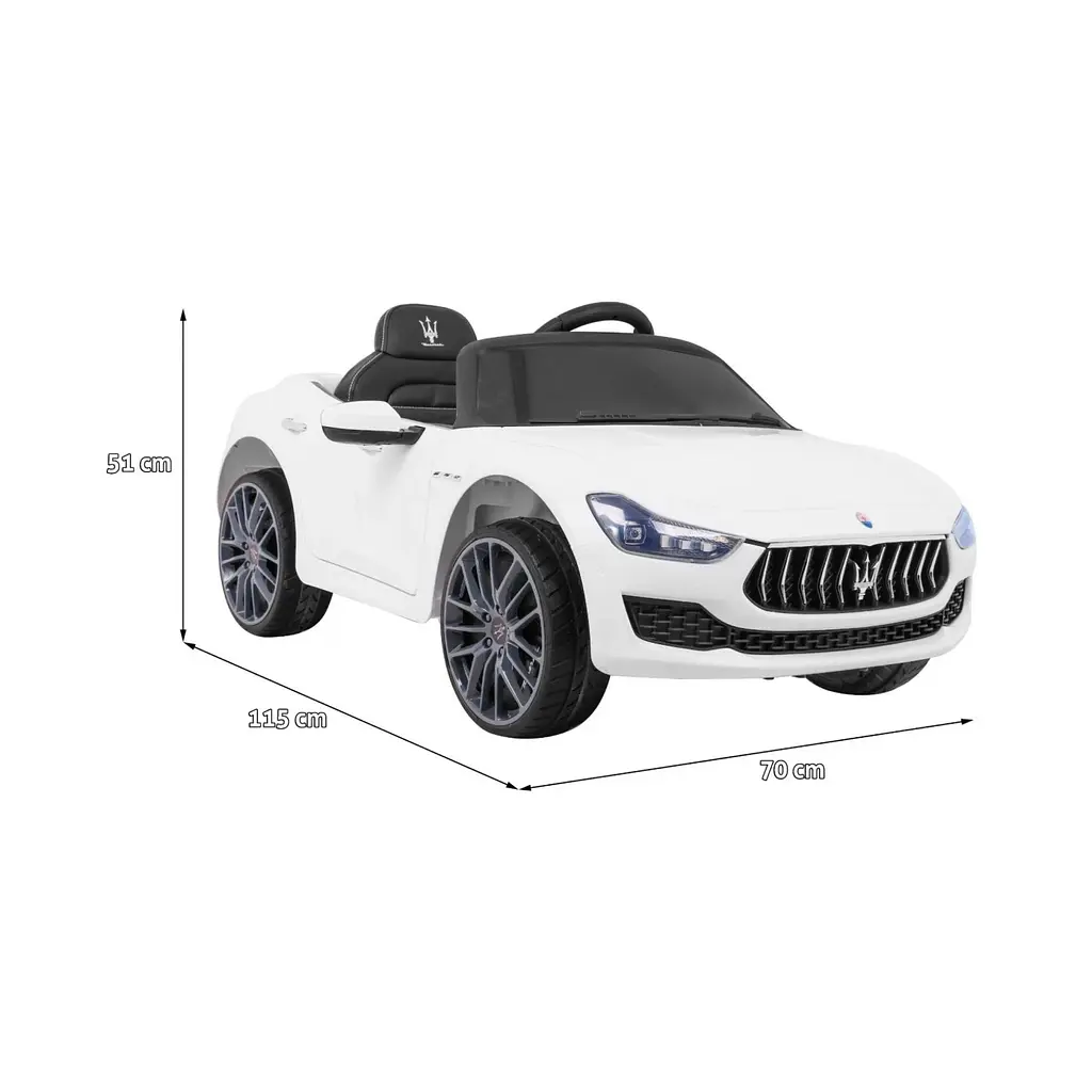 Електромобіль Ramiz Maserati Ghibli 12 В на пульті керування, White (PA.SL631.BIA) - фото 3
