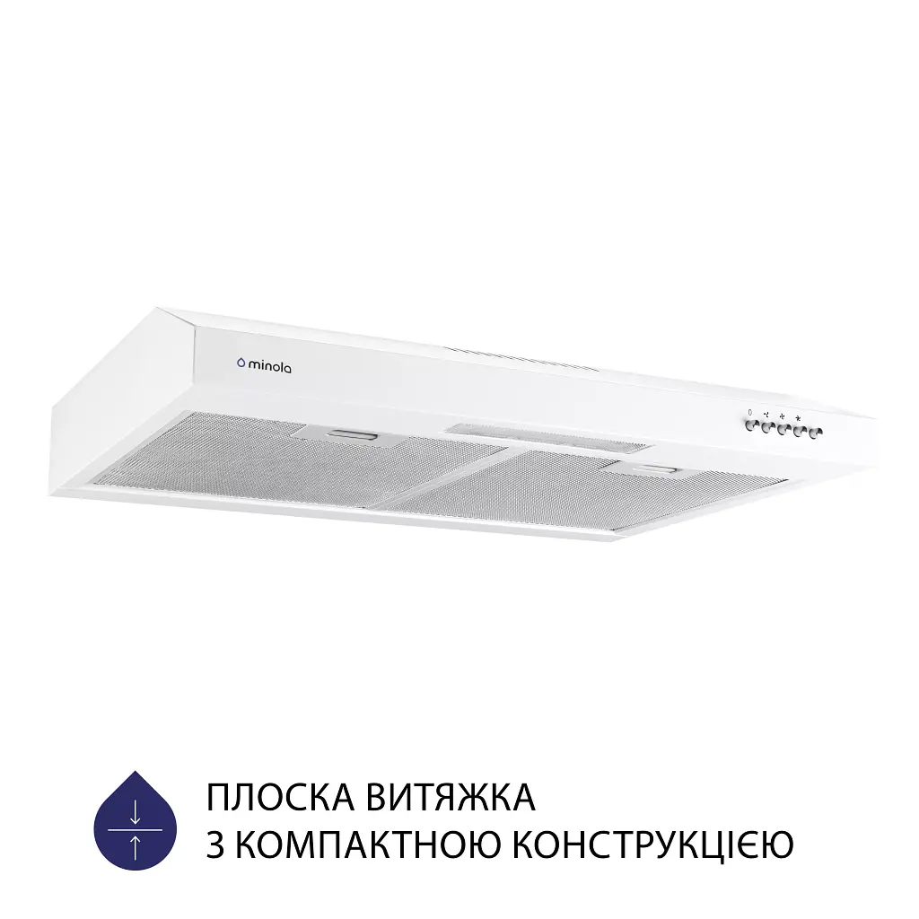 Витяжка плоска Minola HPL 612 WH - фото 2