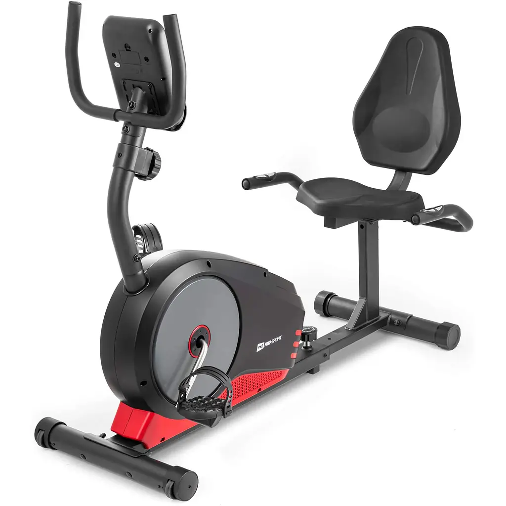 Горизонтальный велотренажер Hop-Sport HS-040L Root черно-красный - model 2020 - фото 5