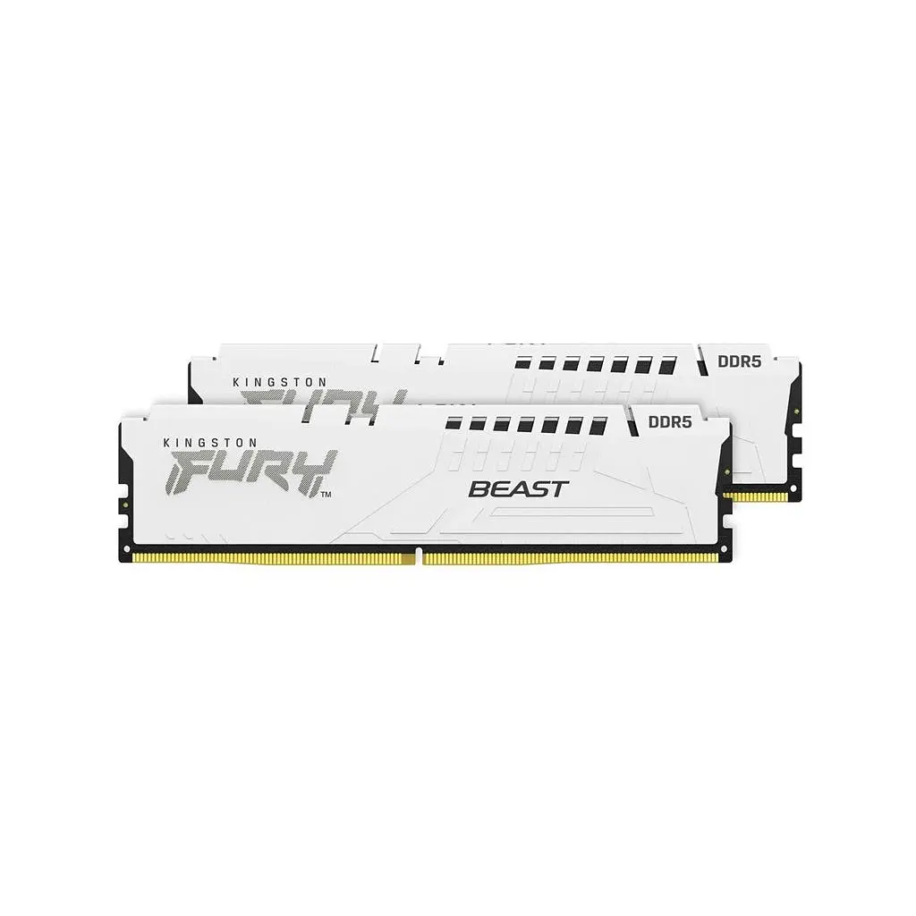 Модуль пам'яті для комп'ютера DDR5 32GB (2x16GB) 6000 MHz Beast White Kingston Fury (ex.HyperX) (KF560C36BWE2K2-32) - фото 2