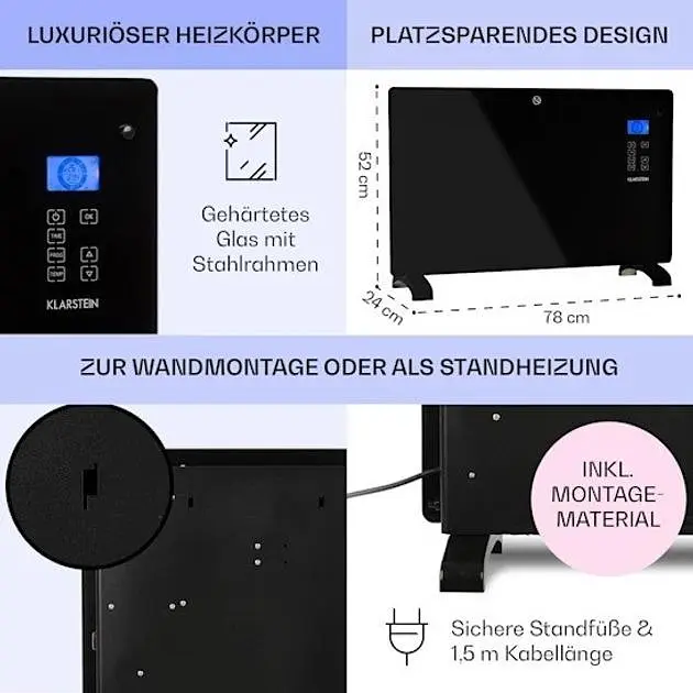 Конвекторний обігрівач Klarstein Norderney 2000 Вт (10032789) - фото 6