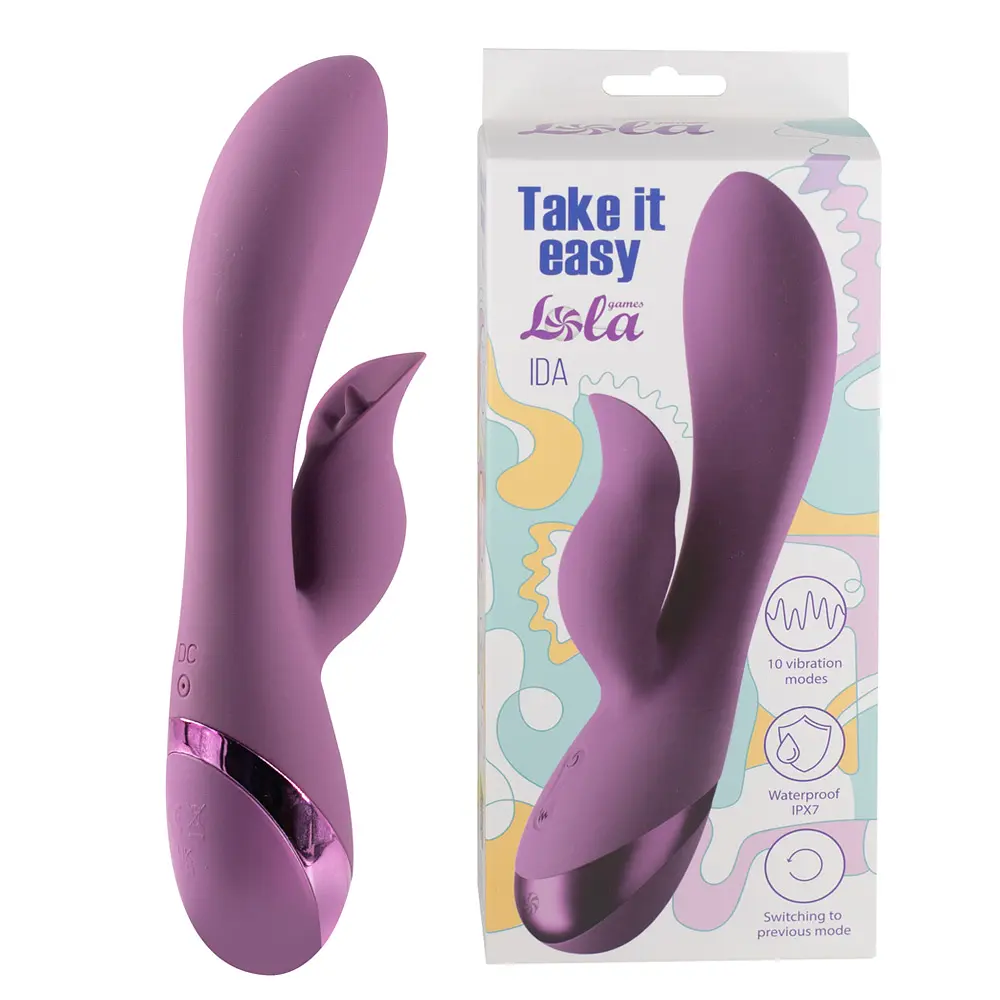 Вібратор-кролик Lola Games Ida 19 см (фіолетовий) - фото 12
