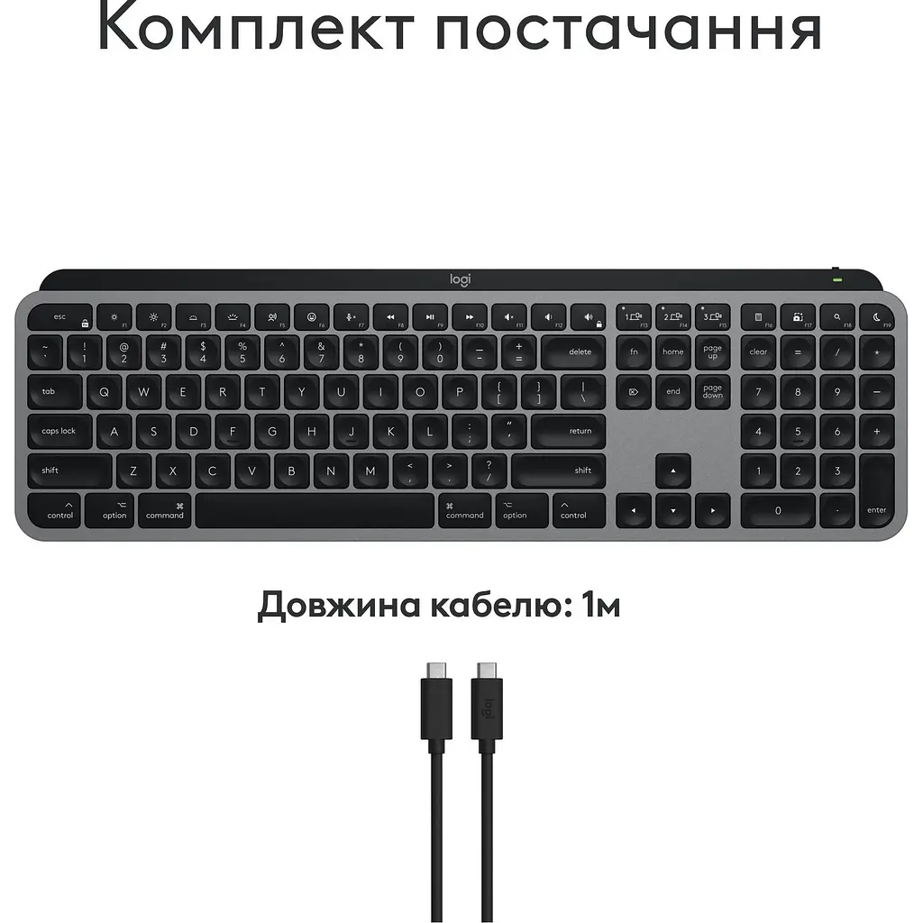 Клавіатура Logitech MX Keys S for Mac Space Grey (920-011637) [138844] - фото 5