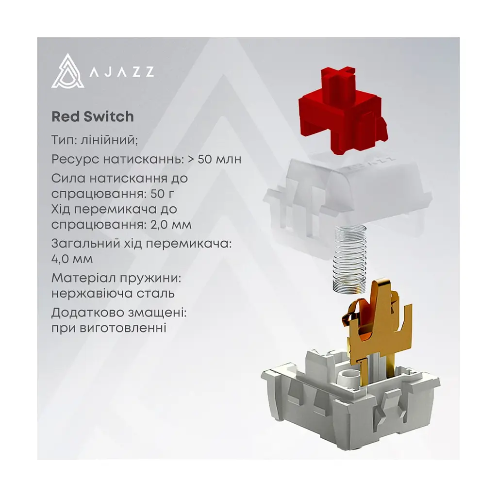 Клавіатура Ajazz NK68 Red Switch USB UA Black (NK68-R-S-B) - фото 9