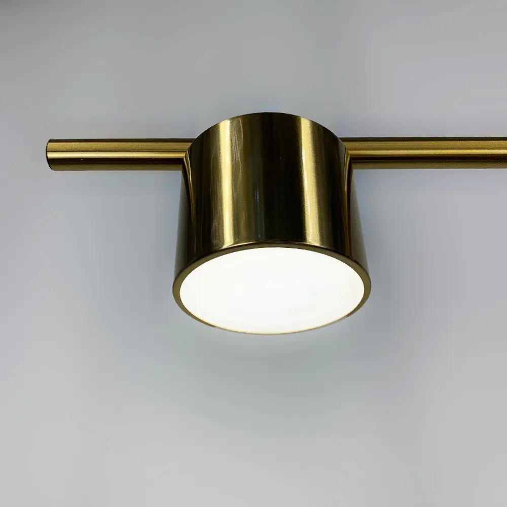 Удлиненная латунная люстра CLYDE с 4 спотами Line.F MJ 118/4 AB - фото 7