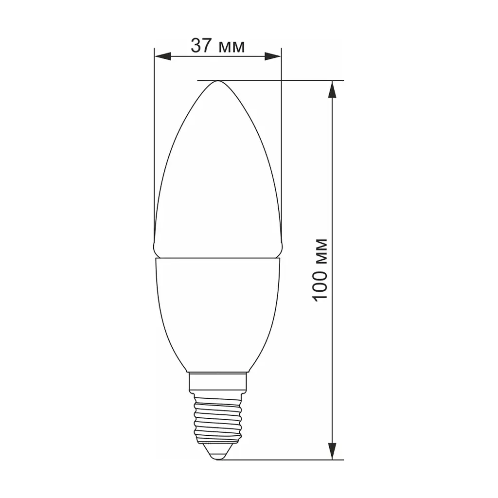Лампочка TITANUM LED C37e 3.5W E14 4100K (VL-C37e-35144) - фото 2