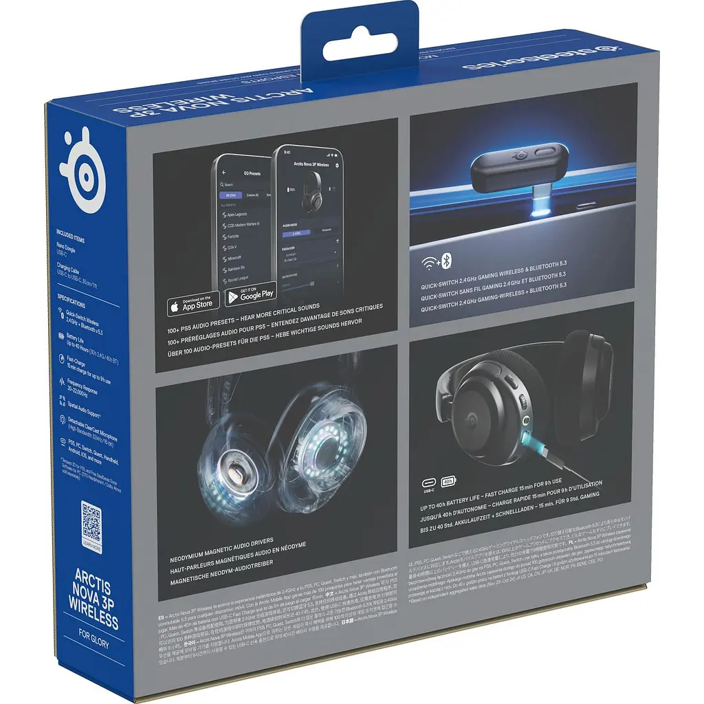 Ігрова гарнітура SteelSeries Arctis Nova 3P Wireless MultiPlatform Black (61686) - фото 6