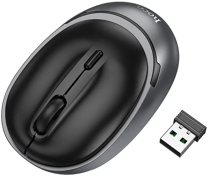 Мишка бездротова HOCO GM34 Nuevo Dual-mode Business Wireless/bluetooth Mouse чорний сірий