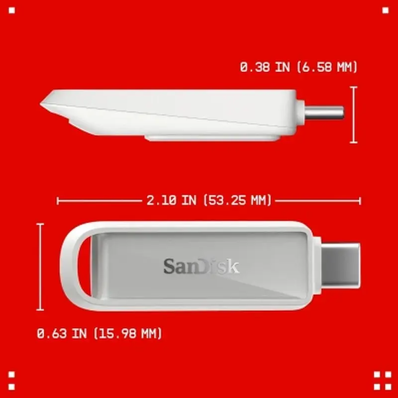 USB флеш накопичувач SanDisk 128GB Phone Drive Arctic White Type-C USB 3.2 (SDIXS0N-128G-GN6NE) - фото 3