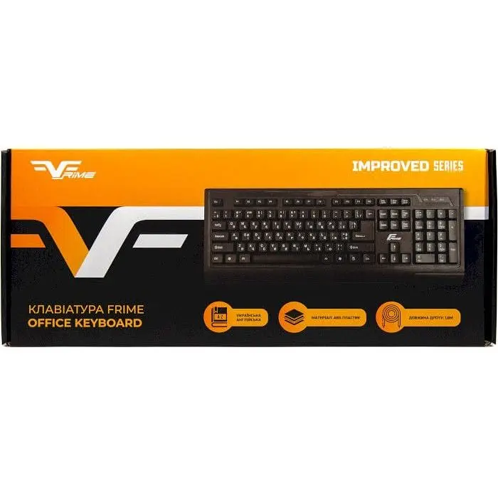Клавіатура дротова Frime Office Keyboard Black USB (FKBB0123) - фото 6