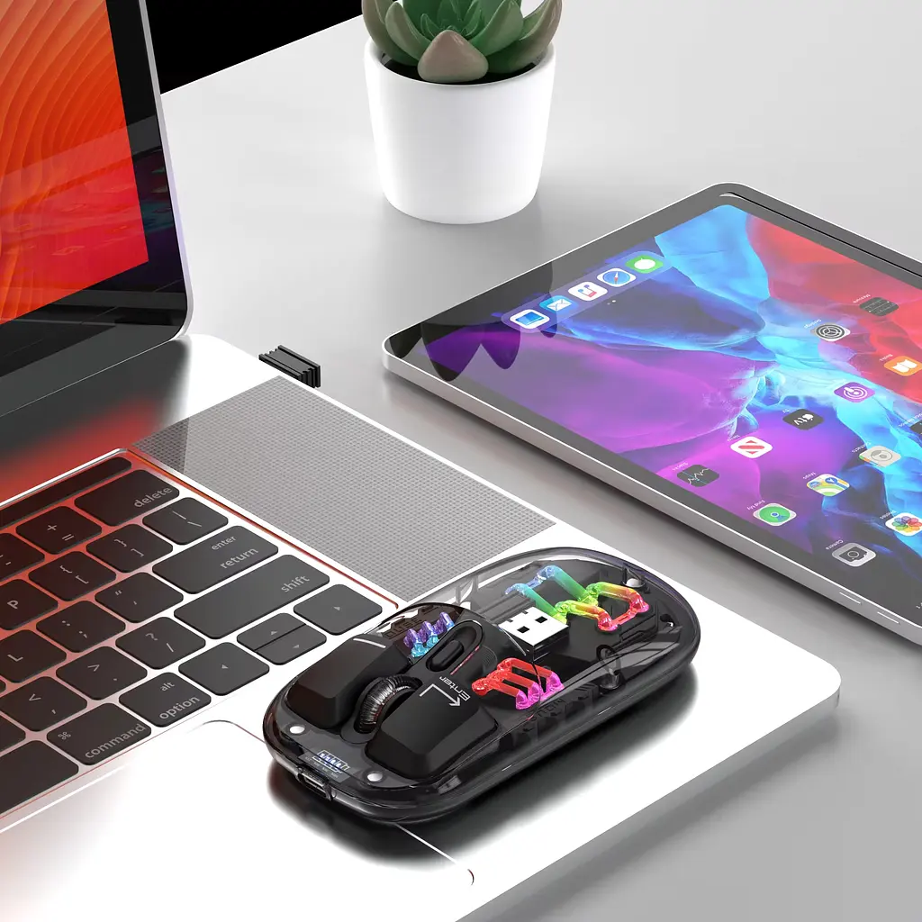 Миша бездротова HXSJ Т200 з акумулятором 2,4G Bluetooth Black - фото 4