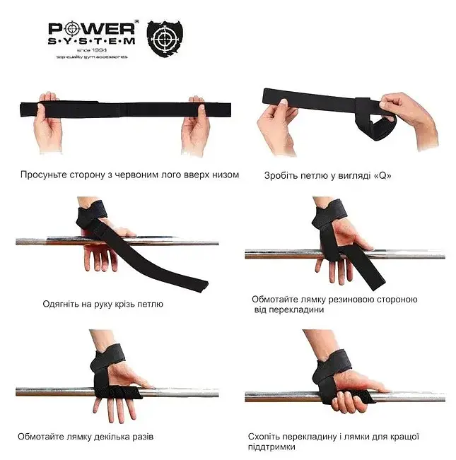 Лямки для тяги Power System PS-3401 Lifting Straps Duplex Black/Blue (3401BU-0) - фото 3