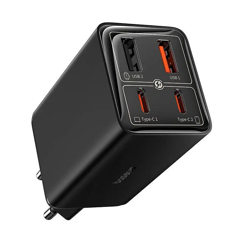 Мережевий зарядний пристрій Baseus GaN6 Pro Fast Charger 2C + 2U 65 W (P10162701113-00) чорний - фото 2