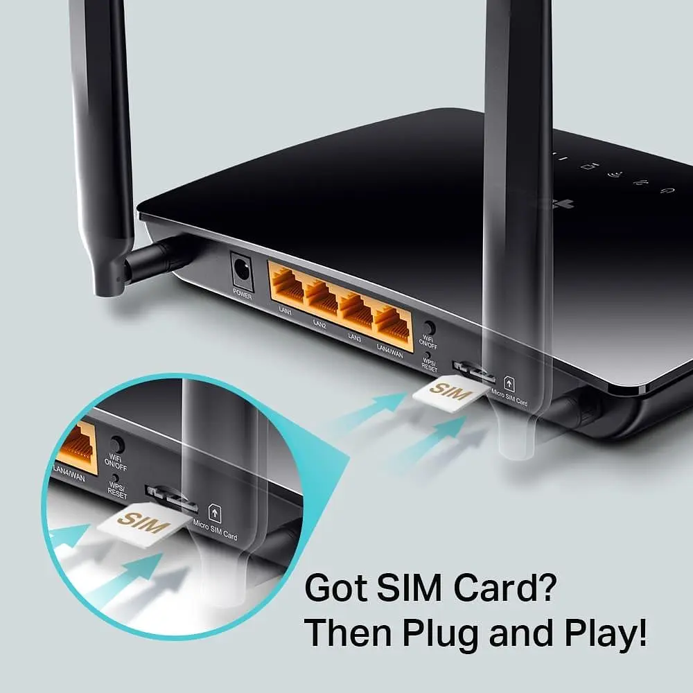 Роутер TP-Link 4G Archer MR400 AC750 Black 802.11ac (Archer MR400) - фото 4
