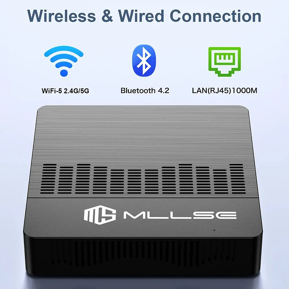 MLLSE M2 Air Mini PC 6GB RAM, 128GB EMMC, Intel N4000, Windows 11 Pro - фото 5