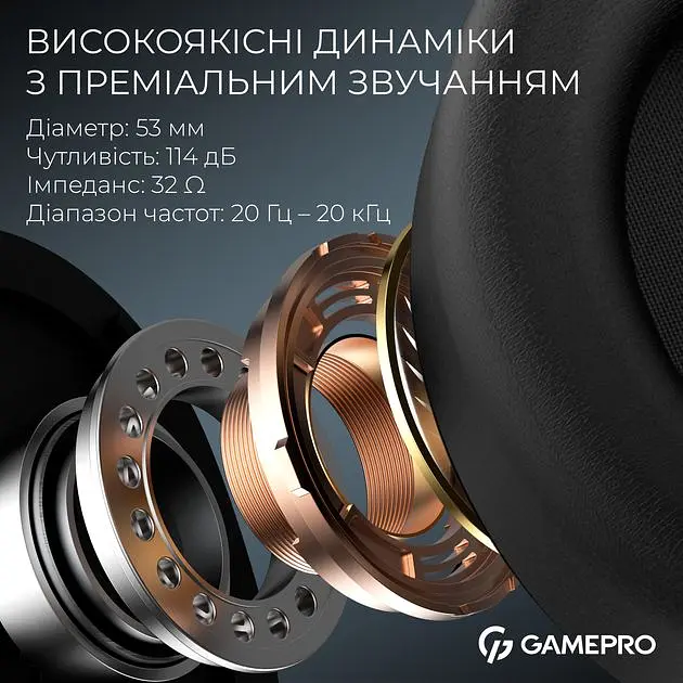 Навушники GamePro Asgard Skald Origin Black-Red (HS850BR) - фото 12
