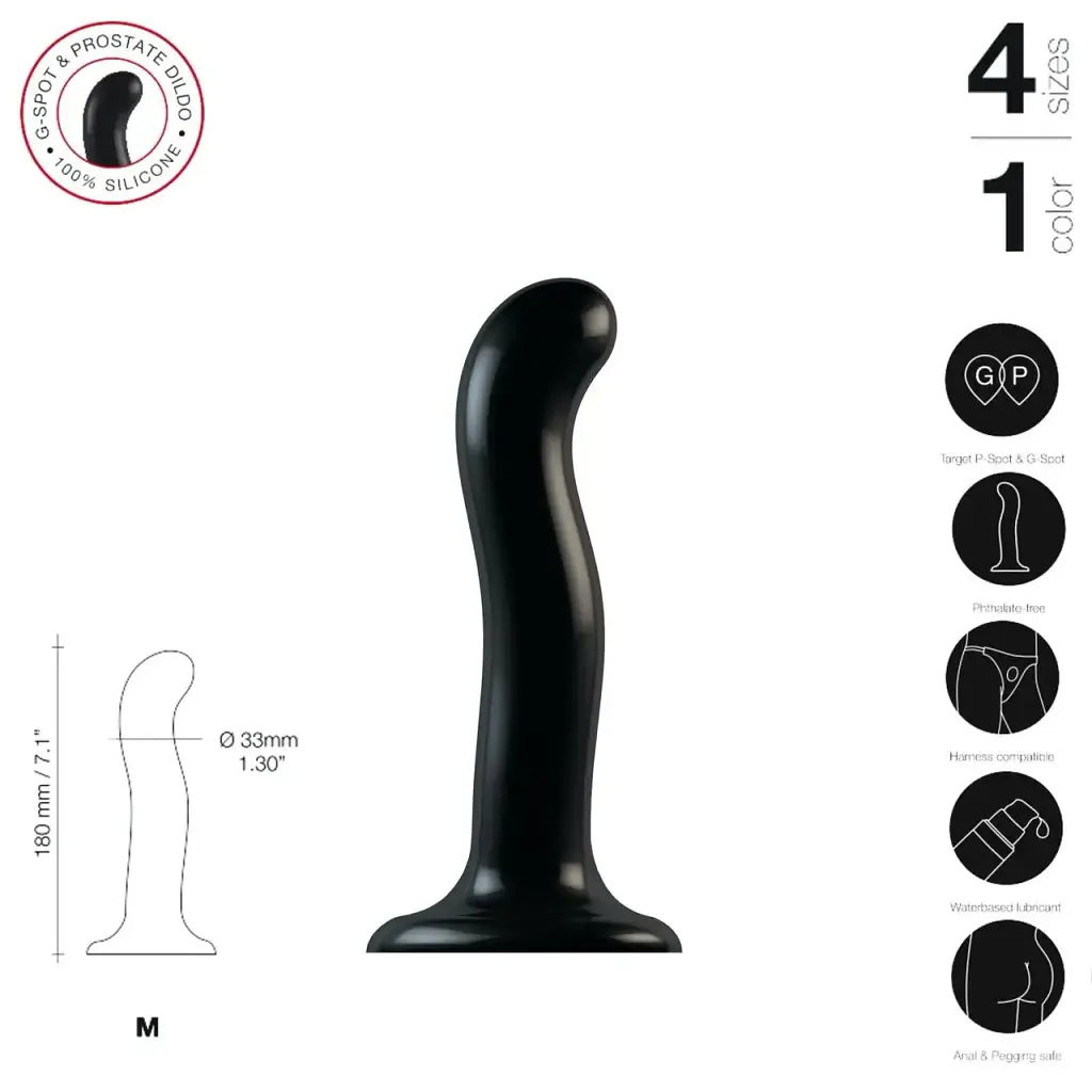 Насадка для страпону Strap-On-Me P&G-Spot Dildo силікон розмір M - фото 4