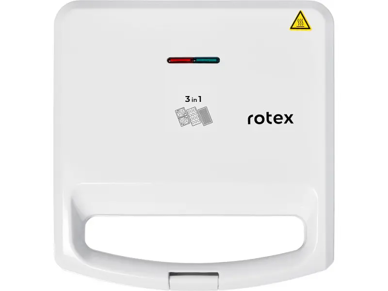 Мультимейкер (Бутербродниця-Вафельниця-Гриль) Rotex RSM220-W - фото 5