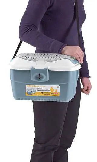 Переноска для тварин Stefanplast Mini Gulliver до 2.5 кг біла з синім (96147) - фото 6