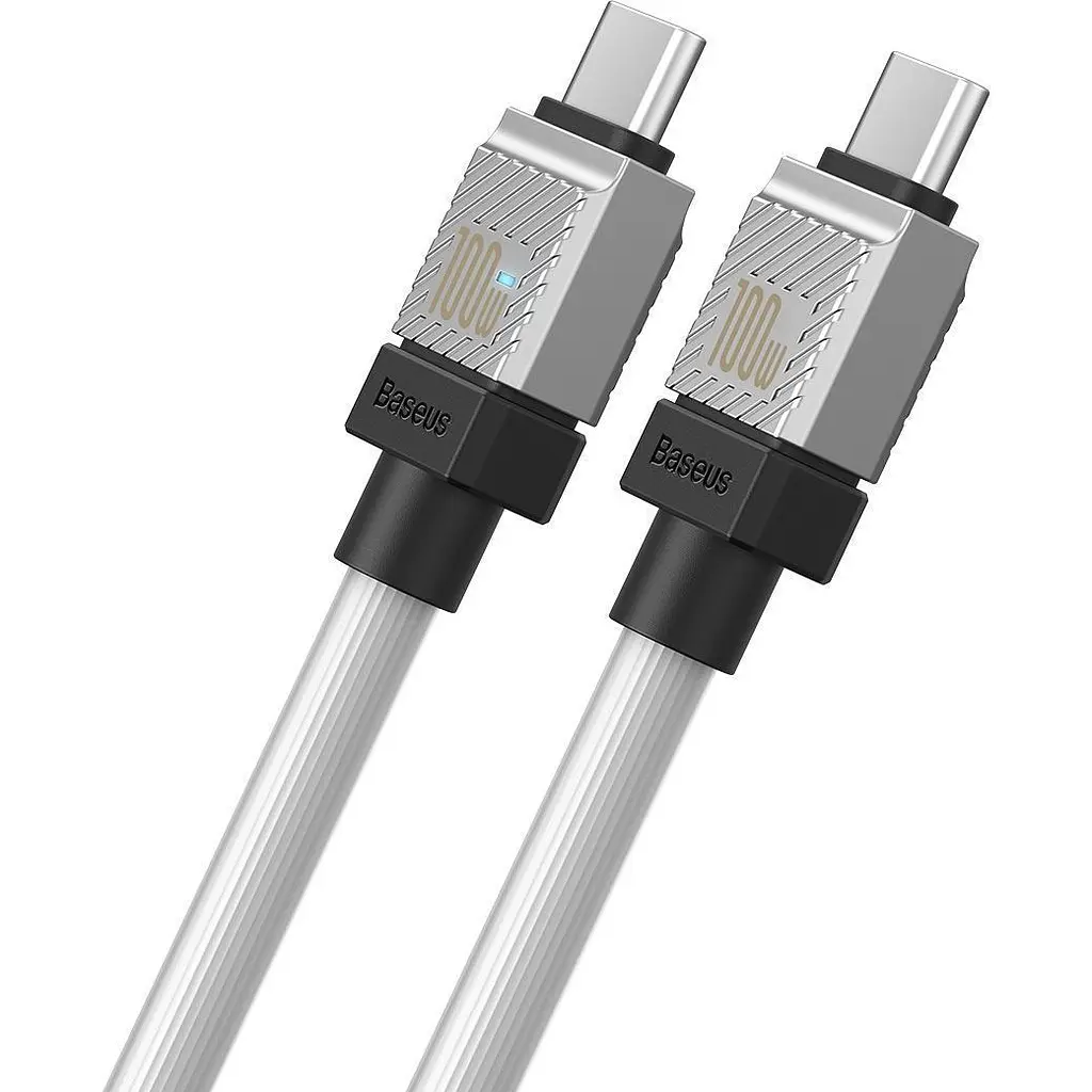 Кабель Baseus CoolPlay Series USB-C to USB-C 100W 1m White [CAKW000202] [141249] - фото 2