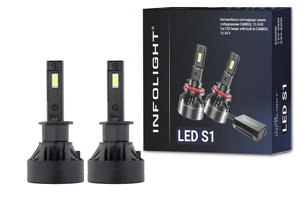 Комплект світлодіодних ламп Infolight S1 H1 50W - фото 6