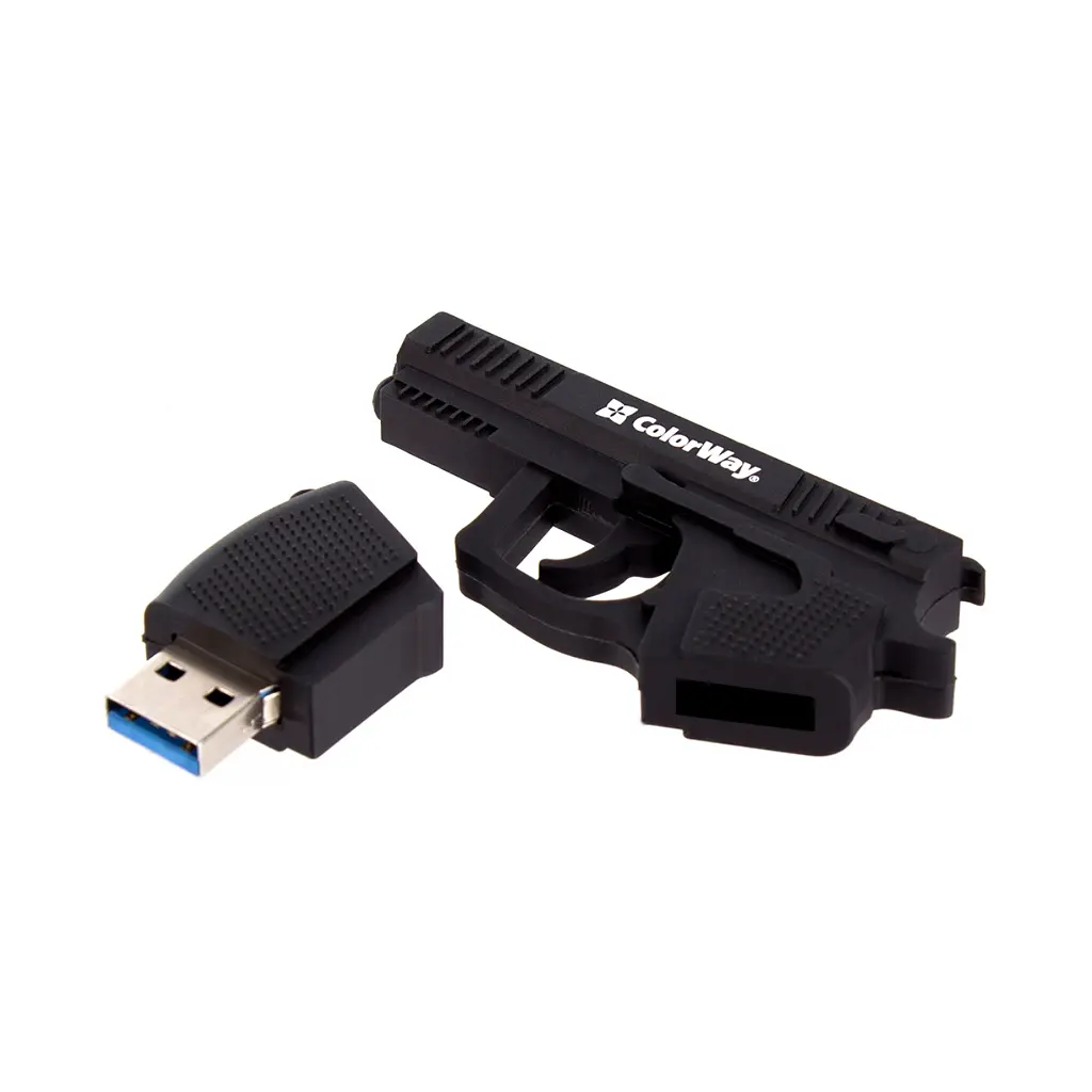 USB флеш накопитель ColorWay Pistol 64 GB 3.0 Black (CW-USBPL64) - фото 5