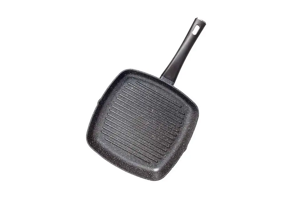 Сковорода гриль антипригарна квадратна Biol 28 см Steak Menu алюміній 28144Р - фото 2