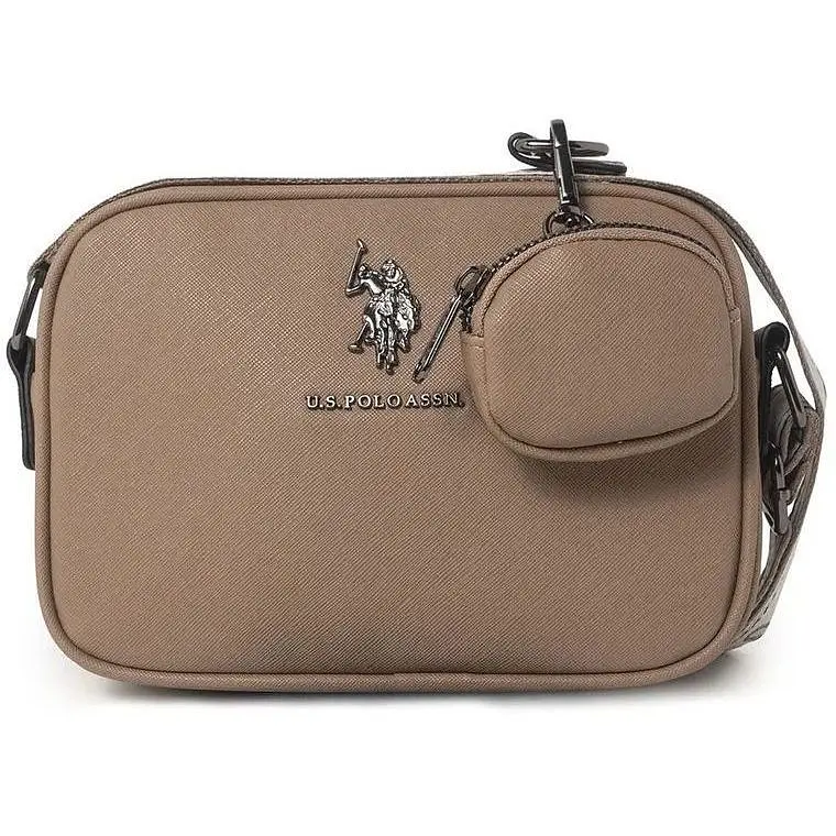 Крос-боді сумка U.S. POLO ASSN. VELVET CROSSBODY BAG WITH POUCH Toupe C