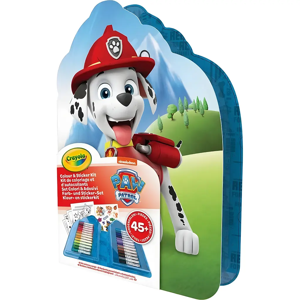 Переносний набір для малювання Crayola Paw Patrol з фломастерами та розмальовками - фото 4