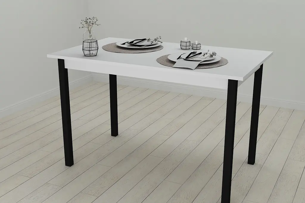 Стіл кухонний Ferrum-decor Маріо 75x120x80 Чорний ДСП Біле 16мм (FRD-106196) - фото 2