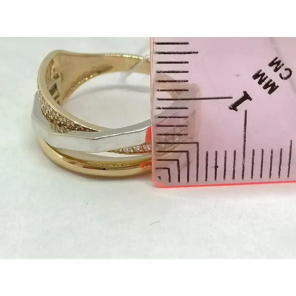 Золотое кольцо Империя золота с фианитами. КВ1204КИ 17,5 - фото 5