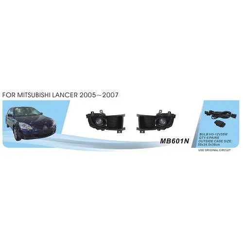 Фари дод. модель Mitsubishi Lancer 2005-07/MB-601N/H3-12V55W/ел.проводка