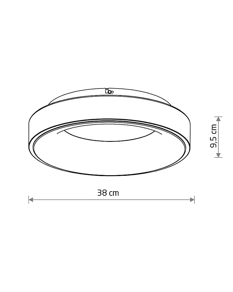 Світильник стельовий Nowodvorski 11206 Nikki Round LED 1x32W 3000K 2600Lm IP20 чорний - фото 5
