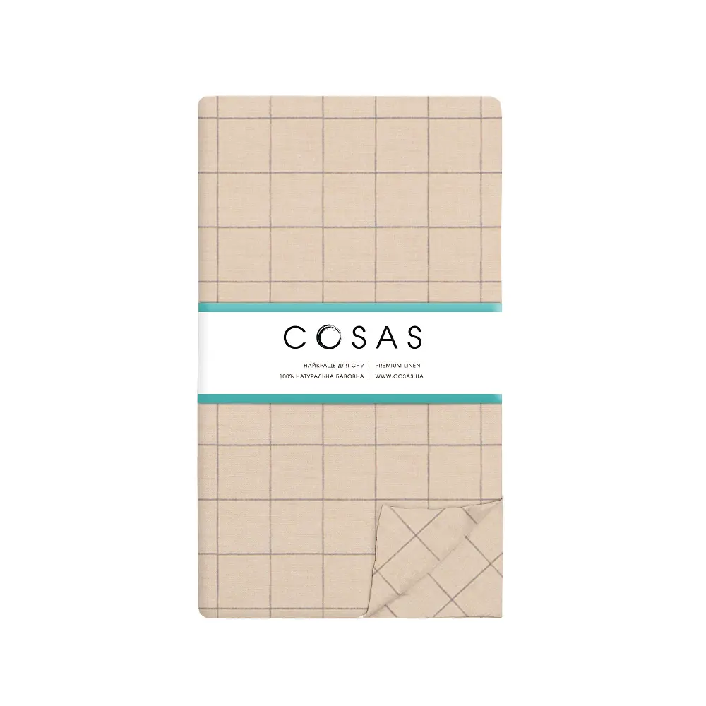 Комплект постільної білизни Cosas Beige geometry Євро бежевий (CellAshbeige_El-Grey_200) - фото 8