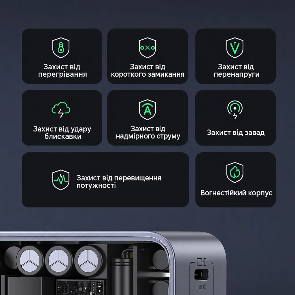 Мережевий зарядний пристрій UGREEN X553 до 65 Вт 2 USB-C + USB-A PD 3.0 QC 4.0+ PPS (35042) - фото 8