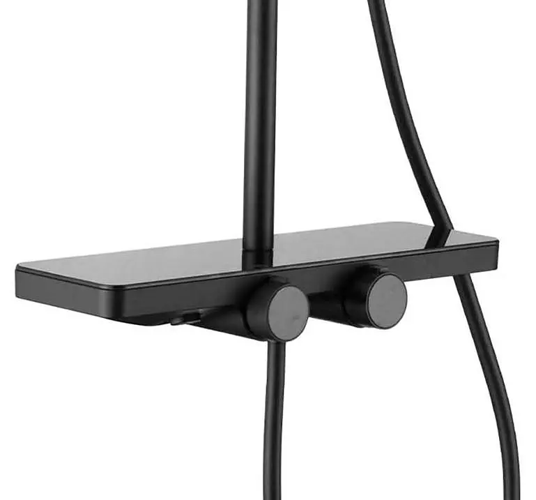 Душова система Dusel Bronx Thermostatic Black (233307000), Чорний матовий - фото 4