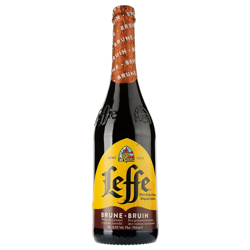 Уценка. Пиво Leffe Brune, темное, фильтрованное, 6,5%, 0,75 л (639836) - фото 1