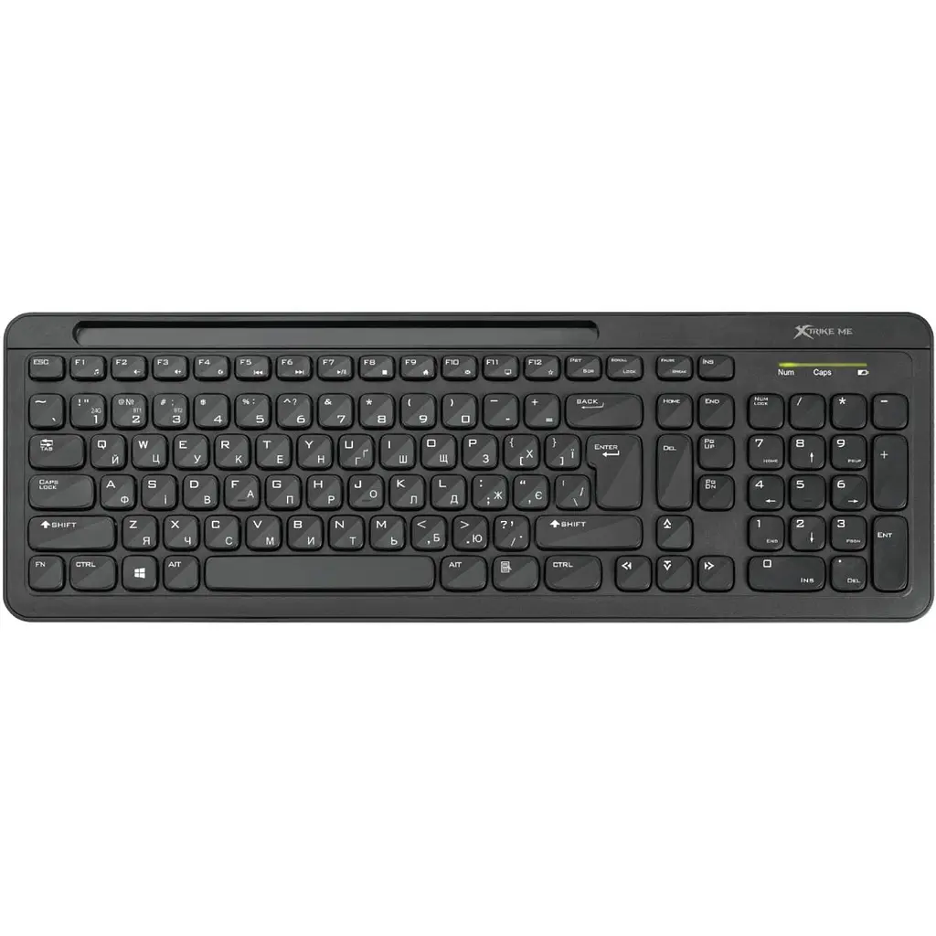 Клавіатура XTRIKE ME KB-303 UA бездротова Bluetooth+2.4G,105 кл. чорна (KB-303UA) - фото 5