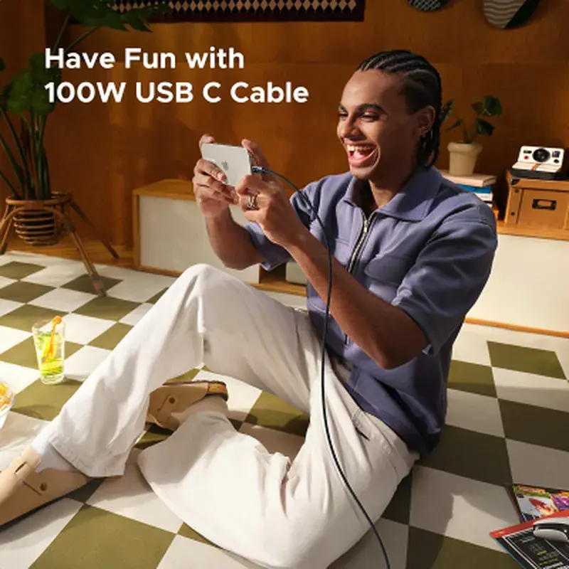 Дата кабель USB-C to USB-C 2.0m PD 100W L509 black Ugreen (35512) - фото 8