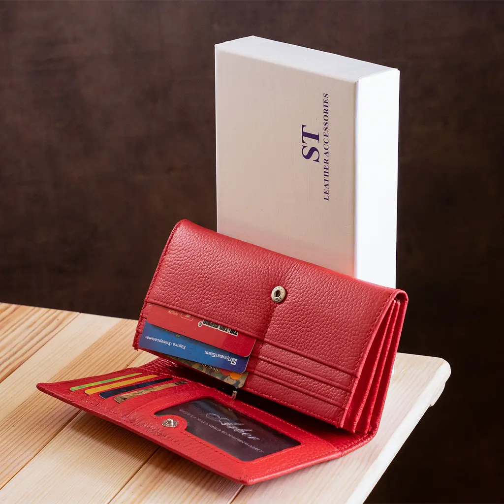 Жіночий шкіряний гаманець ST Leather 17х9 см acs0014718 - фото 9