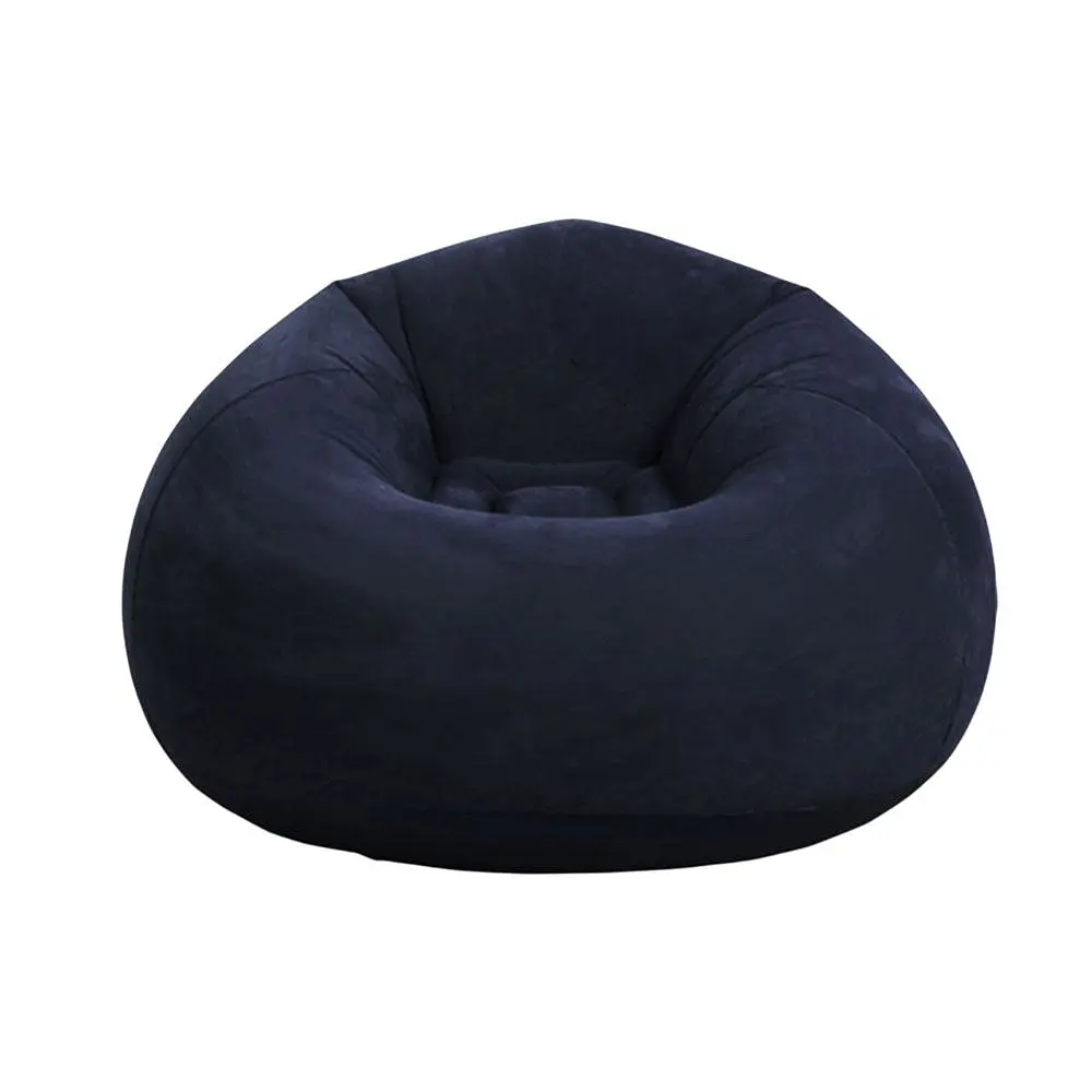 Надувне крісло-пуф Inflatable Sofa / Надувне крісло-мішок 110х110х85 см Темно-синій - фото 3
