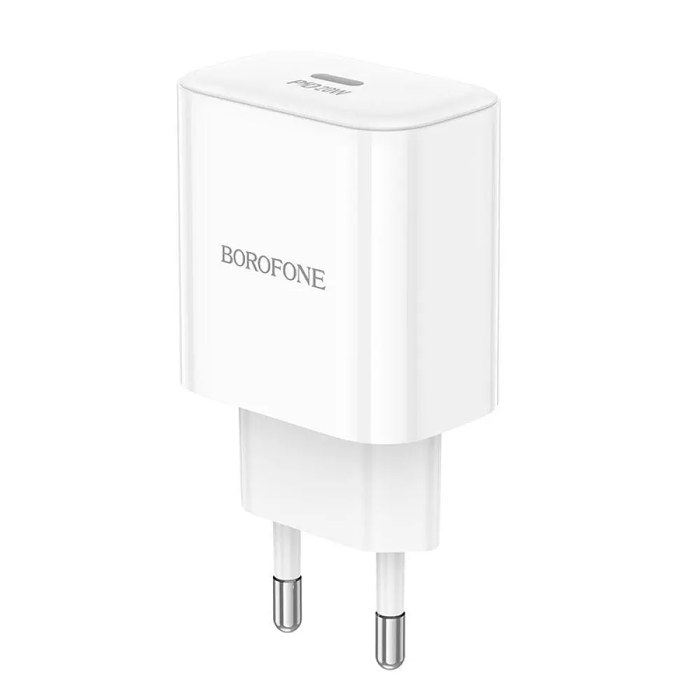 Блок питания быстрой зарядки адаптер Borofone BA81A 20w type-c порт выход PD QC - фото 5