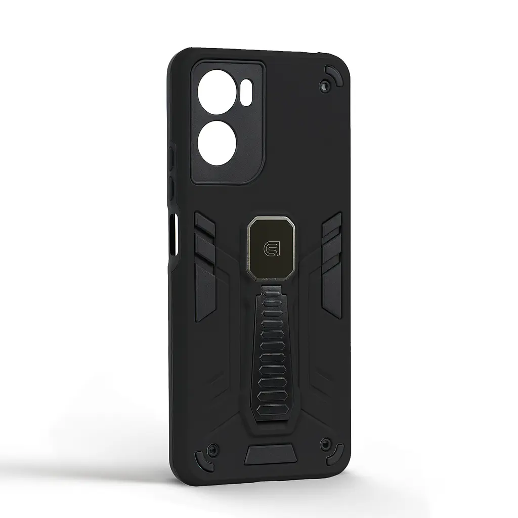Чехол для Motorola G06 4G/G06 Power 4G, Proover, черный, с подставкой и магнитом, противоударный, ударопрочный, бронированный, панель-накладка, защита всего корпуса, термополиуретан (TPU) + поликарбонат (PC), ArmorStandart (ARM89063) - фото 2