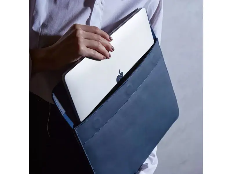 Чохол для ноутбука InCarne Klouz MacBook Pro 14 2021-2025 (класична шкіра) синій (klouz-blue-pro-14) - фото 3