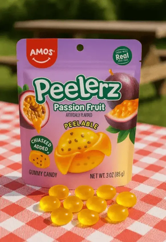Желейні цукерки Amos Peelerz Peelable Passion Fruit Gummy Candy 170г - фото 6