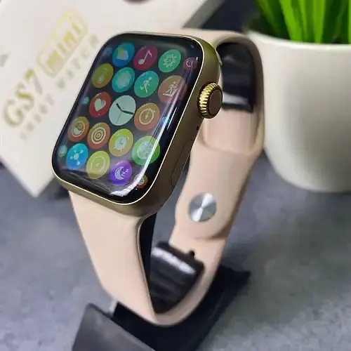 Золотий смарт-годинник Smart Watch GS7 MINI 41 мм, Фітнес годинник з тонометром та пульсоксиметром - фото 3