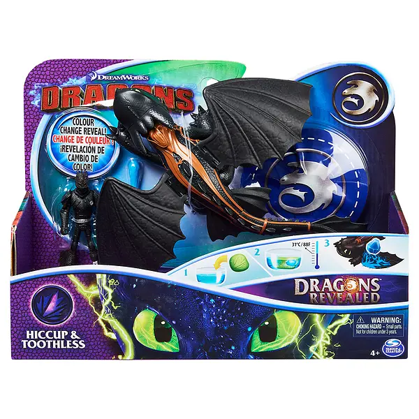 Игровой набор Spin Master из меняющего цвет дракона Беззубика и всадника Иккинга (SM66621/3205) - фото 7