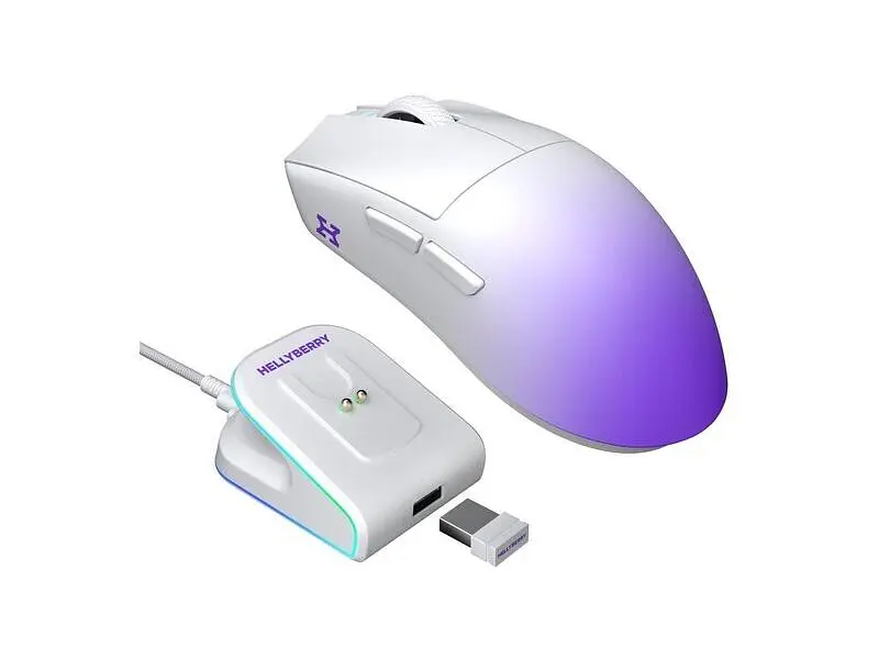 Миша Hator Hellyberry HM47 PRO Wireless White-Violet - фото 7