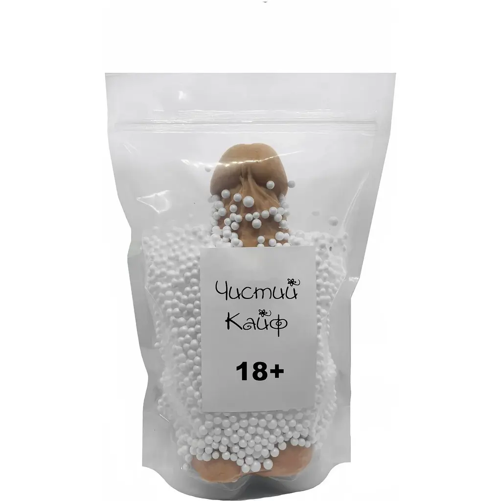 Крафтове мило-член із присоскою Чистий Кайф Brown Size XL, натуральне - фото 4